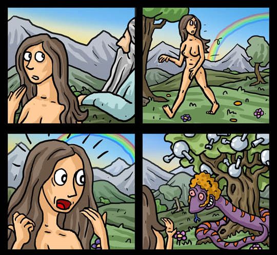 Комикс- Адам и Ева.