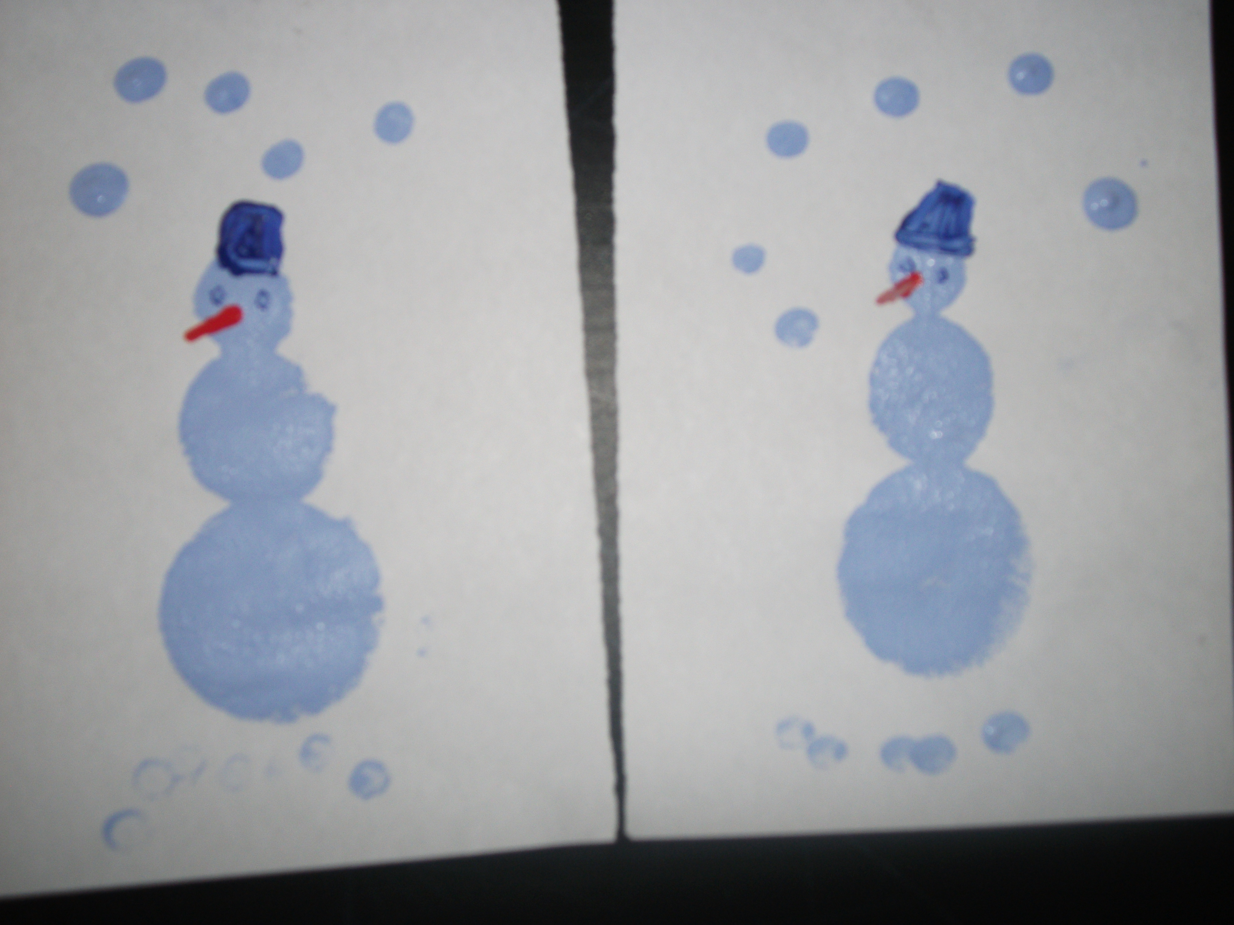 Рисование снеговика в средней группе
